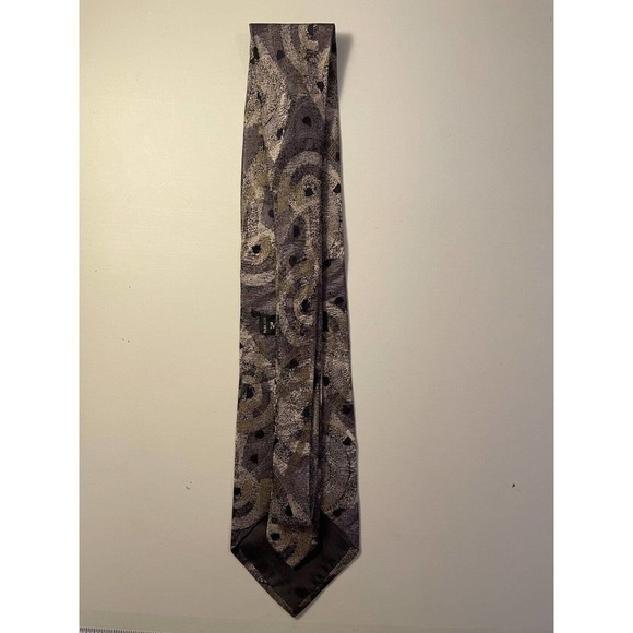 Manzoni Men's Silk Tie Gray - Picture 2 of 5